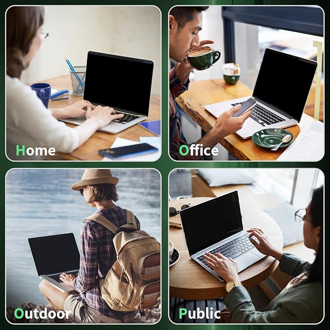 Laptop Privacy Screen 14 Inch, Laptop Screen Privacy Shield 16:10 Aspect Ratio Anti-Glare Blue Light Computer Monitor Protector,Removable 14in Filter for Lenovo HP Dell Acer Asus Thinkpad Envy Xps