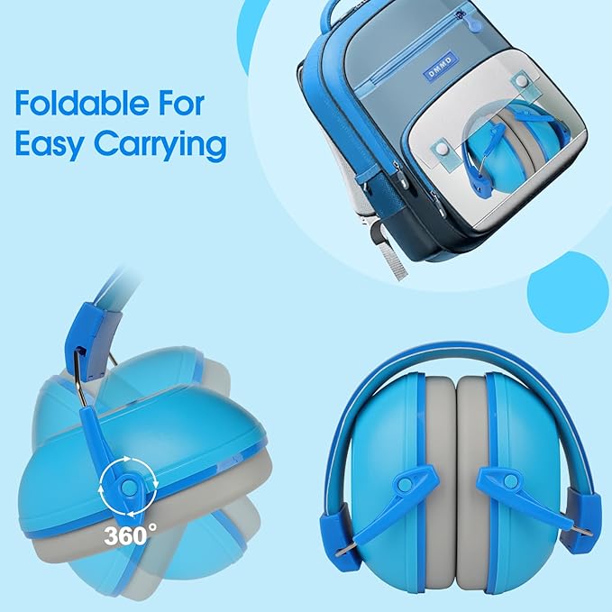 Noise Cancelling Headphones for Kids, SNR 29dB Safety Noise Reduction Ear Muffs for Autism Sensory &Concentration Aid, Ear Hearing Protection for Fireworks/Event/Monster Truck/Concert