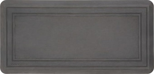 Tempur-Pedic Ultra Comfort Anti-Fatigue Frame Pewter 1' 8" x 3' 6" Kitchen Floor Mat Cushioned Ergonomic Standing Desk Mat Waterproof Non-Skid Foam