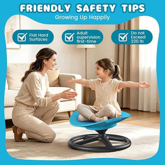 Sensory Spinning Chair for Autistic & ADHD Kids, Sensory Swivel Seat，220Ib | Spinning Chair for Kids ,360° Sensory Spinning Chair