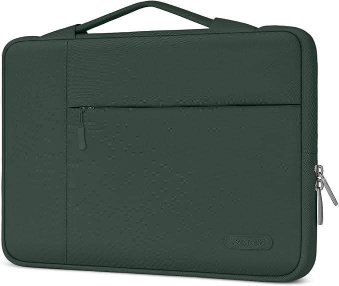 MOSISO Laptop Case 15 inch, Laptop Sleeve with Handle Compatible with MacBook Air 15 inch M5 A3448 M4 A3241 M3 A3114 M2 A2941 2026-2023, Dell XPS, Polyester Multifunctional Computer Bag,Midnight Green