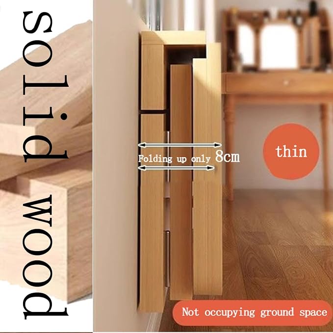 Fold-Away Wall Table , Solid Wood Folding Table, Wall mounted computer desk, study desk，Tables suitable for laundry rooms, kitchens, apartments, dormitories, or Studios (60 * 45cm/23.6 * 17.7in)