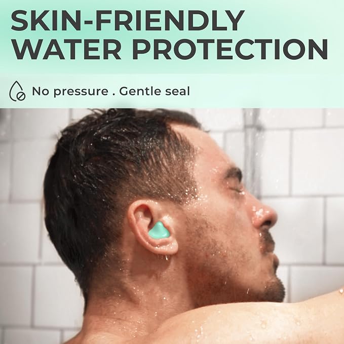 Peace&Quiet PQ Wax Ear Plugs for Sleeping, Swimming - 30 Soft Noise Cancelling Silicone Gel Wax Earplugs for Sleep and Swimmers, Ear Protection with Sound Blocking Level of 32 Db, Green