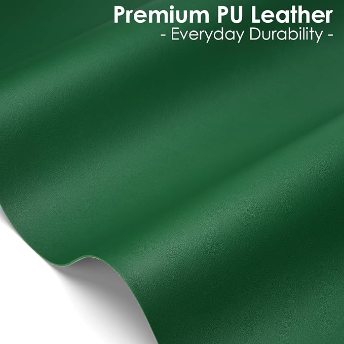 Leather Desk Pad Protector, Waterproof Mouse Pad, PU Desk Mat, Office Desk Cover, Desk Writing Mat for Office/Home/Work/Cubicle (Dark Green) 9x8 in