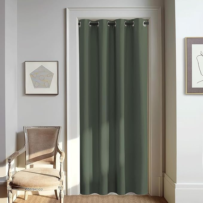 NICETOWN Blackout Curtain Window Treatment Thermal Curtain Solid Grommet Room Darkening Drape for Bedroom/Living Room, Dark Mallard, 1 Panel, W46 x L80