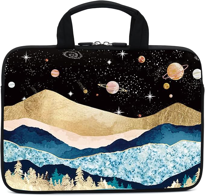 15.6" Laptop Sleeve 14" 15" 15.4" Chromebook Case Ultrabook Case Notebook Sleeves PC Messenger Bag (Mountains-1)