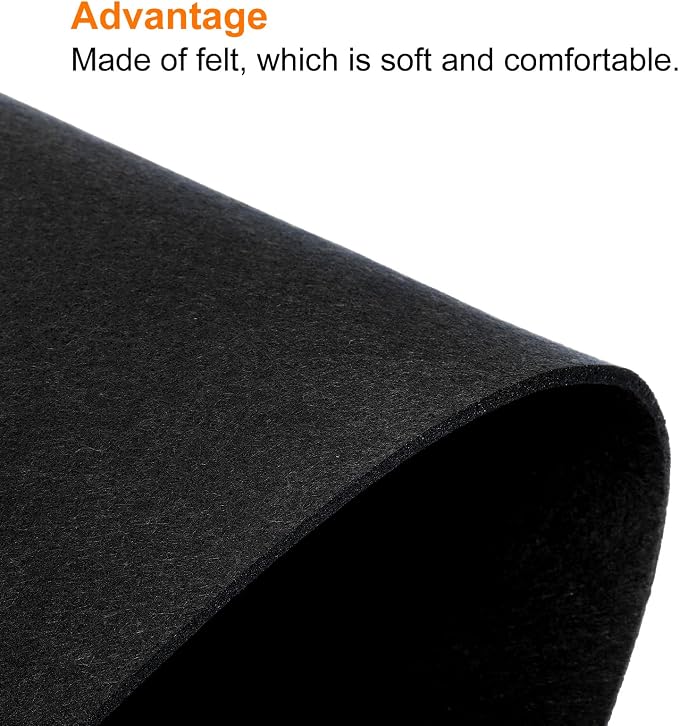 PATIKIL 24"x12" Desk Mat Protector, Felt Dual Side Desktop Pad Writing Mat for Office Home, Black