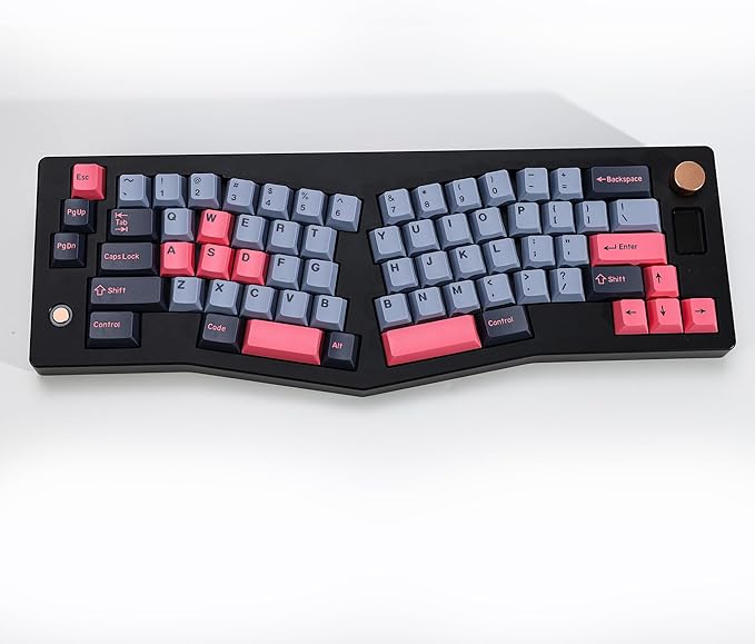 8008 PBT Double Shot Keycap Set,174 Keys Retro Blue Custom Key Cap Keycaps 60 Percent Cherry Profile Keycaps for 61/64/68/84/87/100/104/108 Mechanical Keyboard