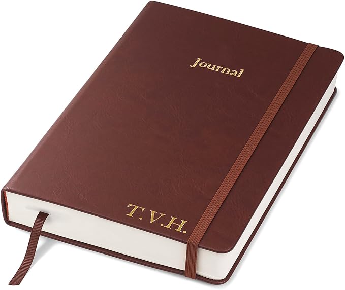 Wykeham's Executive 2026 Undated Daily Journal Planner – Customization Available (Personalized Conker, 8.5"×5.5")