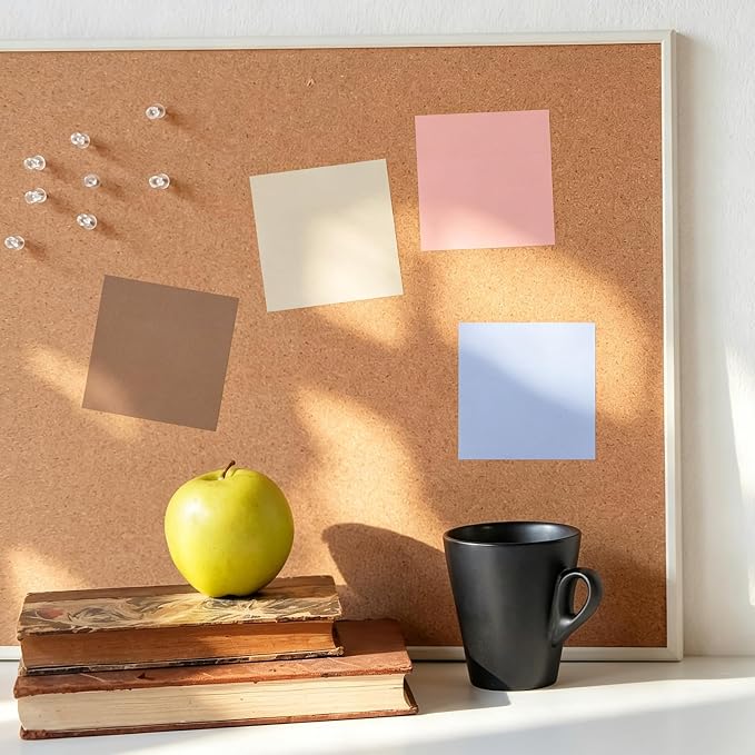 Thenshop 12 Pads Morandi Pastels Sticky Notes 3''x3'', Self Stick Notes Pads Morandi Pastels Office Supplies, Vintage Aesthetic School Accessories 50 Sheets/pad