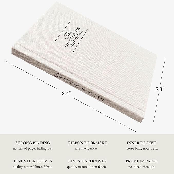 The Gratitude Journal - for More Mindfulness, Happiness, Positive Vibes, Affirmations, Productivity, and Self Reflection -Undated Daily Journal