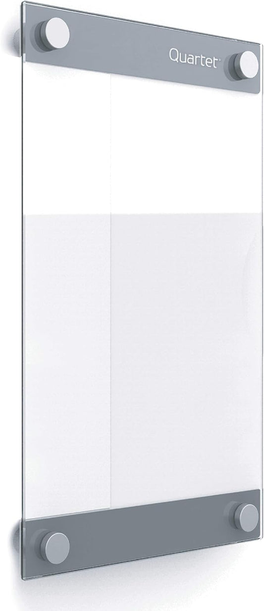Quartet Glass Whiteboard, Magnetic Dry Erase Board, 8-1/2" x 11", with Customizable Templates, White Dry Erase Surface, Infinity (GI8511)