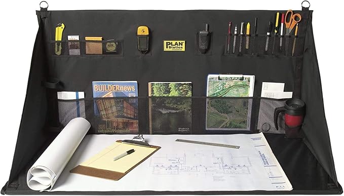 PRO WS3800 Portable Standing Desk, Workbench, Station, Storage for Jobsite, Garage, Office, Shop, Hanging Work Surface, Black