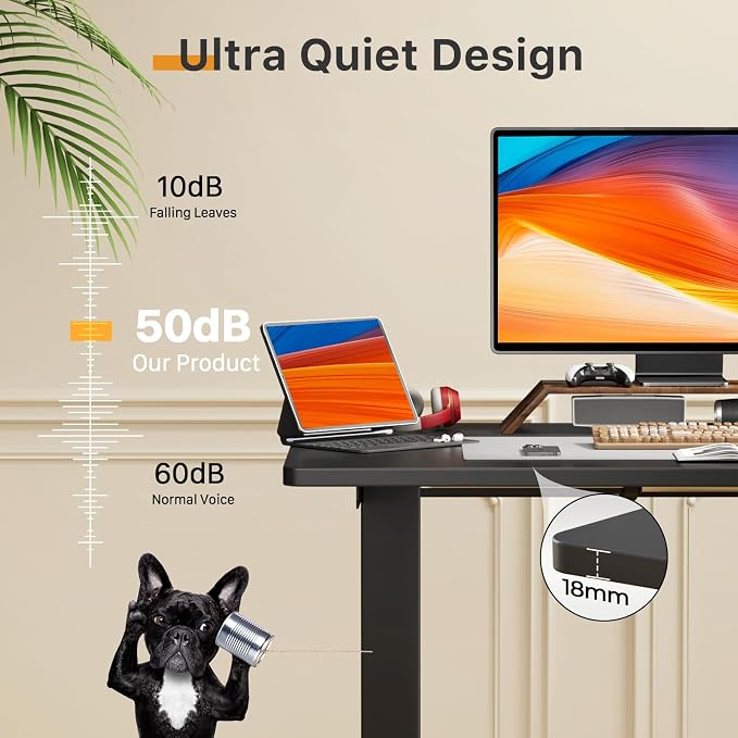 JOY worker Mini Electric Standing Desk, 31.5" Whole Piece Height Adjustable | 31.5" x 20" Black Small Stand Up Desk with Memory Controller, Compact Computer Workstation for Home Office School Walking Pad