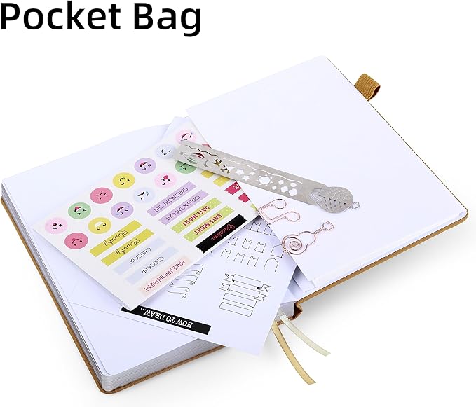 A5 Bullet Dotted Journal Notebook | 160gsm Thick Bleedproof Paper, Lay Flat Binding, 160 Numbered Pages | Hard Cover Dot Grid Notebook/Bullet Journals for Creatives & Professionals-Archer