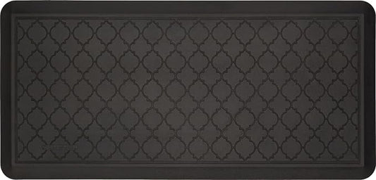 Tempur-Pedic Ultra Comfort Anti-Fatigue Lattice Raven 1' 8" x 3' 6" Kitchen Floor Mat Cushioned Ergonomic Standing Desk Mat Waterproof Non-Skid Foam
