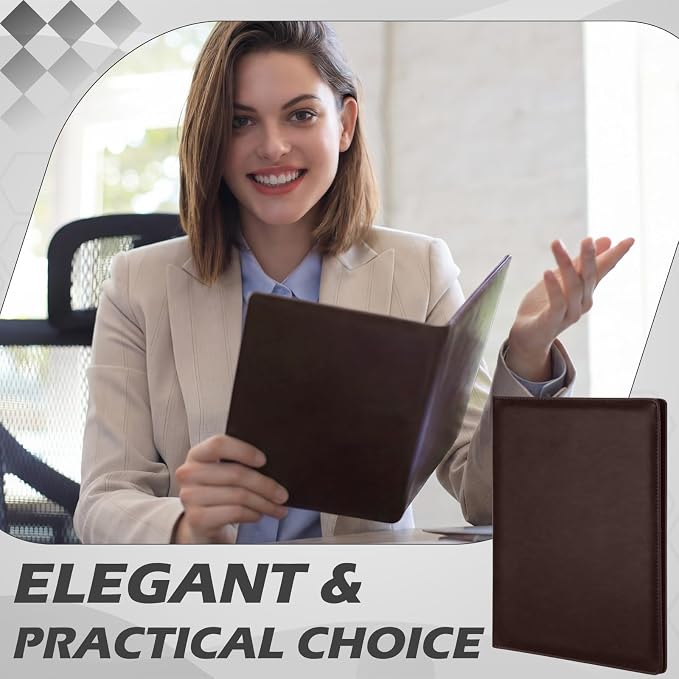 Fuyoooo 6 Pcs Bulk Professional Padfolio with Clipboard Leather Portfolio Folder Binder Legal Pad Holder for A4 Letter Size Notepad Resume Ideal Organizer for Business Office Conference (Multi Color)