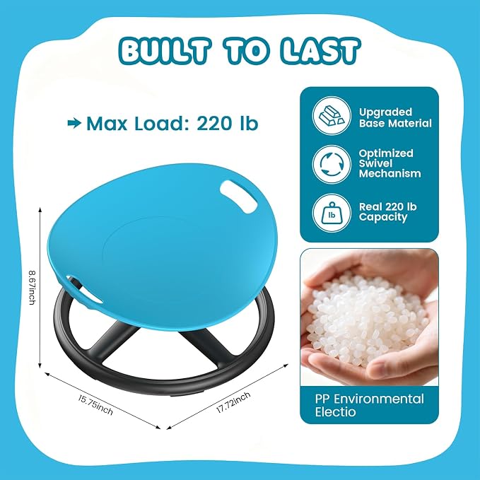 Sensory Spinning Chair for Autistic & ADHD Kids, Sensory Swivel Seat，220Ib | Spinning Chair for Kids ,360° Sensory Spinning Chair