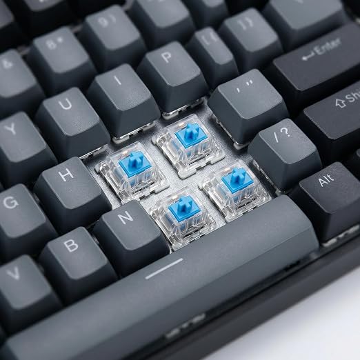30Pcs Blue Switch Replacement, 3 PIN Mechanical Keyboard Switches, Clicky with Strong Tactile Feedback, Accurate Typing, Dustproof, Office and Gaming LED Keyboard Universal Replacement Parts