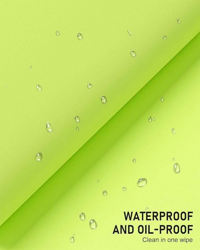 Desk Pad, 30" x 14" PU Leather Non-Slip Desk Mat Large Mouse Pad for Desktop, Waterproof Laptop Computer Writing Mat for Office, Home, Work, Gaming, Kiwi Green