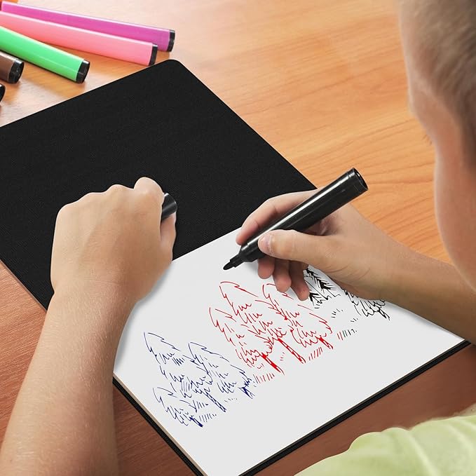 Portable Small White Board,9" x 12" Reusable Dry Erase Board with Stand,Desktop Whiteboard for Office Meeting Bussiness Home with Marker, Wipe Cloth (Pink)