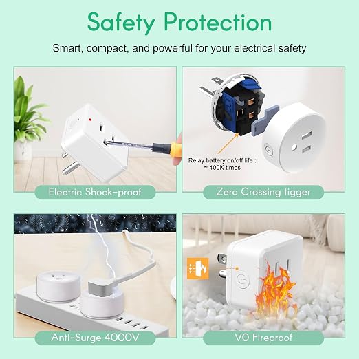 NineLeaf Programmable Remote Timer Switch & Wireless Outlet Plug, 500ft Range Plug in Light Switch, 15A/1500W Wall Mounted On/Off, No Wiring Needed for Fans, Christmas Lights, 1Remote 5Outlets