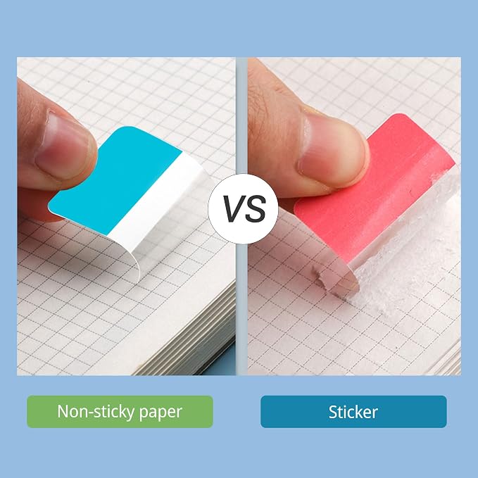 Golcellia 400 Pieces, 4-Colors Sticky Index Tabs Transparent Sticky Notes, Colored Page Markers for Bookmarks, Writable and Repositionable Index Annotation Tabs
