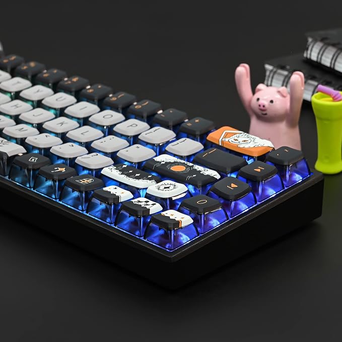 Fogruaden Pudding Keycaps 60 Percent, 118 Dye-Sublimation Keycaps Set, ASA Profile Custom Keycap for Mechanical Keyboard(Dark Fairytale)