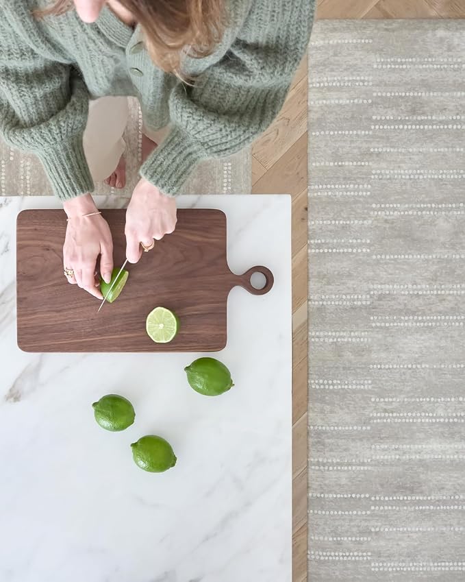 House of Noa Nama Standing Mat – Anti-Fatigue Kitchen Mats for Floor, Cushioned & Non-Slip Kitchen Comfort Mat for Standing, Thick Foam Anti-Fatigue Mat for Kitchen & Workspaces, Aspen Reed 30" x 72"