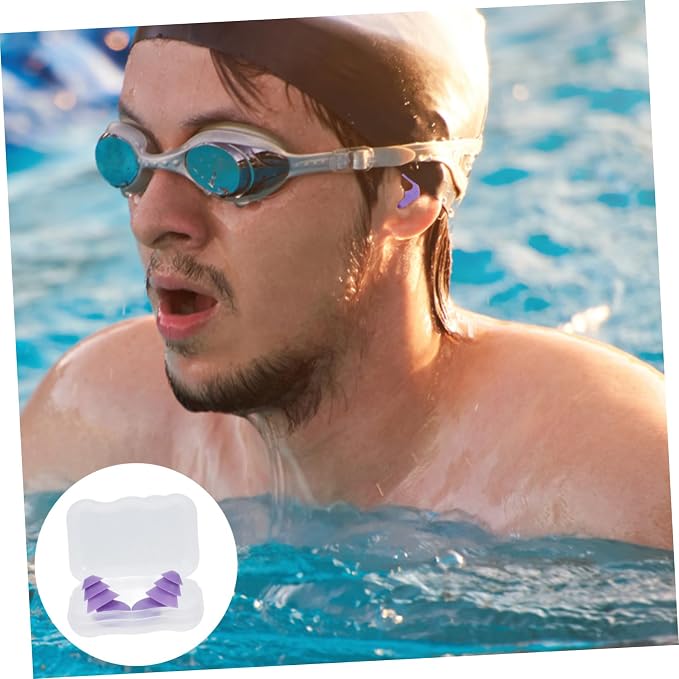 Silicone Noise Cancelling Soft Comfortable Fit for Sleeping Studying Concerts Airplanes Industrial Noise Reduction Hearing Protection with Storage Case