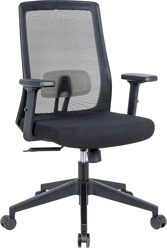 Global Industrial Mesh Task Chair with Seat Slider, Fabric, Black