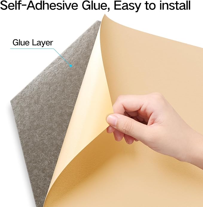 8 Pack Self-Adhesive Acoustic Panels 12" X 10" X 0.4" - Sound Proof Foam Panels for Wall with High Density, Hexagon Design, Flame Resistant, Absorb Noise and Eliminate Echoes(Camel)