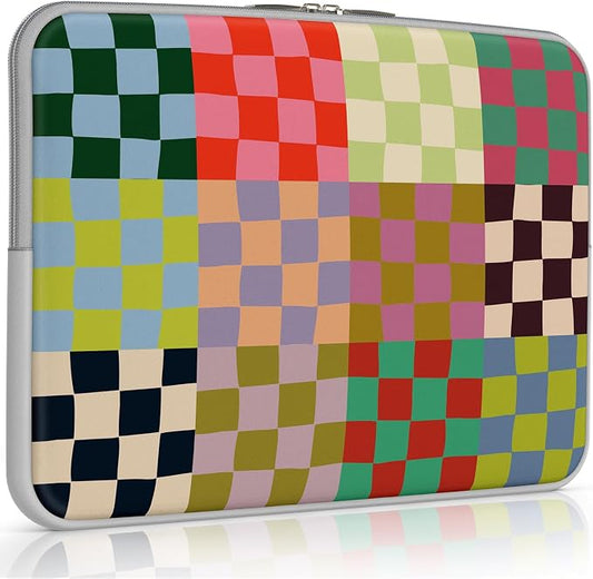 iCasso Laptop Sleeve 13 inch for MacBook Air 13-13.6 inch, Cute Laptop case for MacBook Neo/Pro 13 inch, Slim Protective Travel Carrying Case Sleeve for 14 inch Chromebook, HP, Dell, Checker