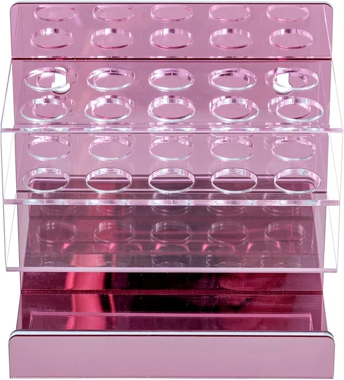 MyGift Dry Erase Marker Holder 10 Slots Whiteboard Marker Holder For Wall Dry Erase Eraser Holder Wall Mount Rose Pink