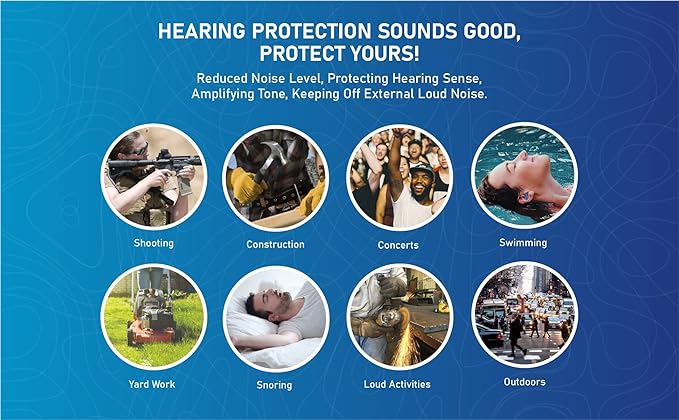 100 Pair Silicone Reusable Ear Plugs for Swimming, Sleeping, Concerts & Music - Bulk Pack of Swimmers Ear Plugs for Adults - Noise Reduction up to 25dB Swimming Earplugs for Men Women Ear Protection