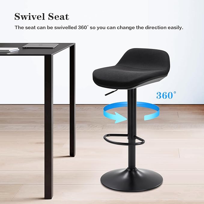 IWMH Standing Desk Stool, Adjustable Standing Desk Chair, Sit Stand Stool | Height Adjustable Sit Stand Desk Stool, Ergonomic 360° Swivel Leaning Stools with Footrest for Office Home (Black)