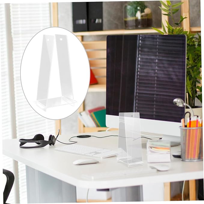 STOBAZA Acrylic Desk Calendar Holder Minimalist Flip Calendar Display Rack for Home and Office and Stylish Acrylic Stand for Daily Use Holder for Classroom and Desk Decor