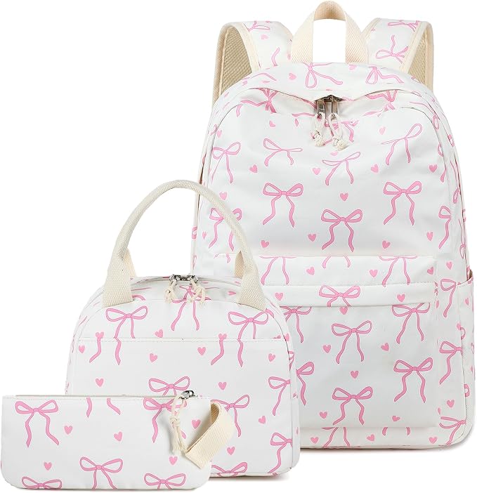 LEDAOU Backpack for Girls School Bag Kids Bookbag Teen Backpack Set Daypack with Lunch Bag and Pencil Case | Kids