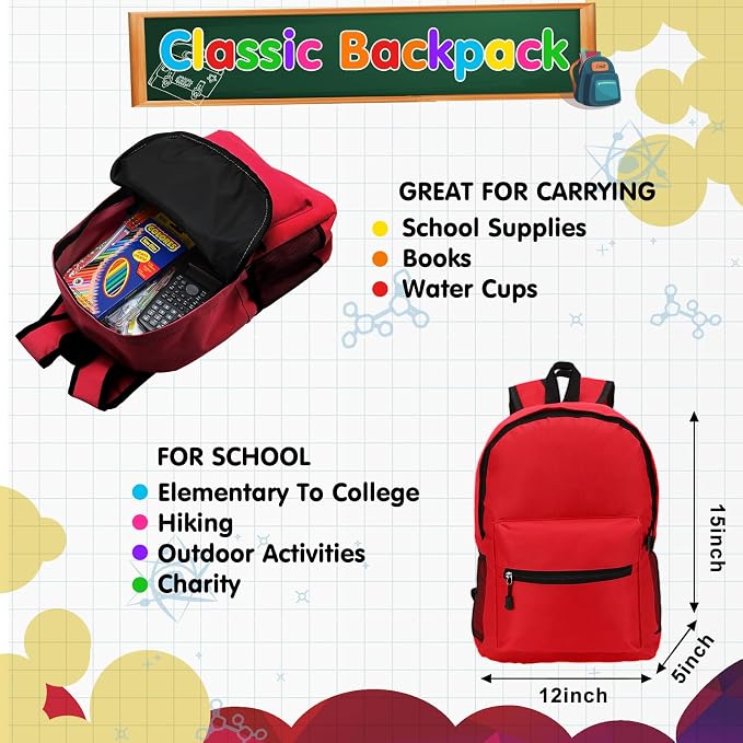 Gilprop 81 Pcs School Supply Kit with Backpack Back to School Supplies Bundle Bulk School Essentials for Elementary Middle High School Students Includes Folders Notebooks Pencils and More(Red)