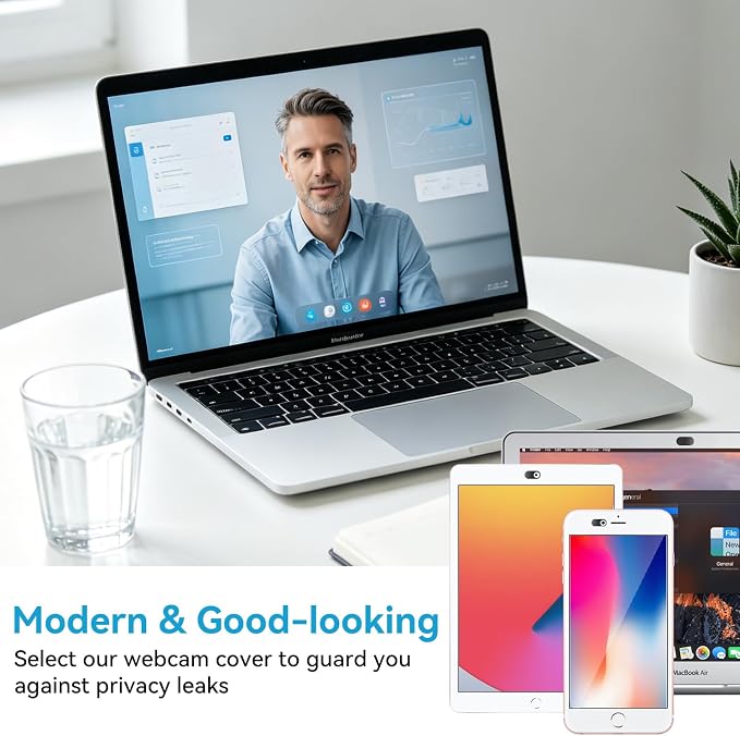 CloudValley Upgrade Webcam Camera Cover, [3-Pack] 0.027 inch Metal Camera Cover Slide for Mac, iPad, MacBook Pro, MacBook Air, Laptops, PC/Computer, Tablets, Web Blocker Protect Your Privacy