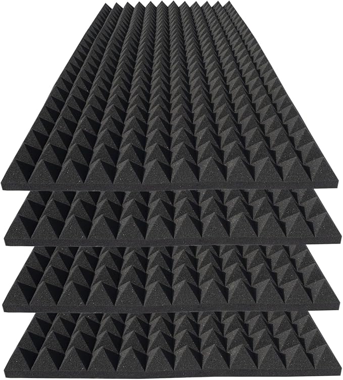 4 Pack Acoustic Foam,48x24x2 Inch Sound Proof Panel for Walls,High Density Fire Resistant Soundproof Panels for Home,Studio,Reducing Noise & Echo