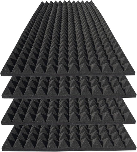4 Pack Acoustic Foam,48x24x2 Inch Sound Proof Panel for Walls,High Density Fire Resistant Soundproof Panels for Home,Studio,Reducing Noise & Echo