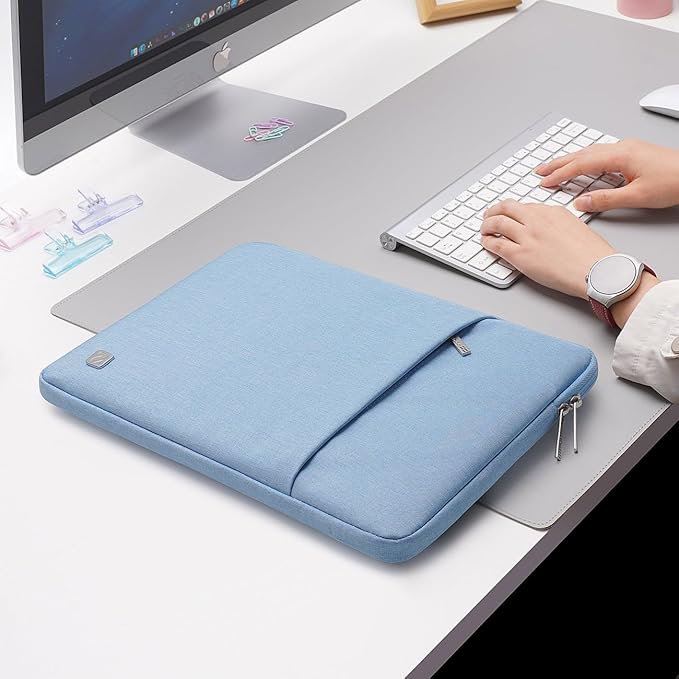 NIDOO 13 Inch Laptop Sleeve 14 inch Computer Carrying Case Bag for 14" MacBook Pro M4 M3/13.5" Surface Laptop 5 6 7/14" ThinkPad E14 L14 / ThinkPad X1 Carbon Yoga/14 ASUS ROG Zephyrus G14, Light Blue