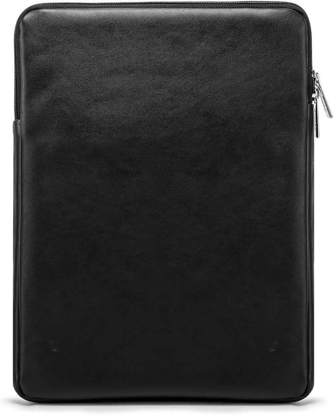 Kinmac 360° Protective Vertical Laptop Sleeve Case Cover Bag (Paisley Black PU, 15 inch-15.6 inch)