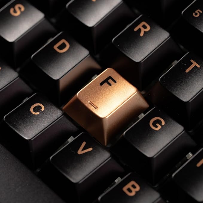 dagaladoo Keyboard keycaps Set, Double Shot PBT keycaps,Cherry Profile Custom Key caps 60 65 75 Percent for Cherry-mx 61/66/68/75/87 Retro Mechanical Keyboard,Black Poker Metal Coating