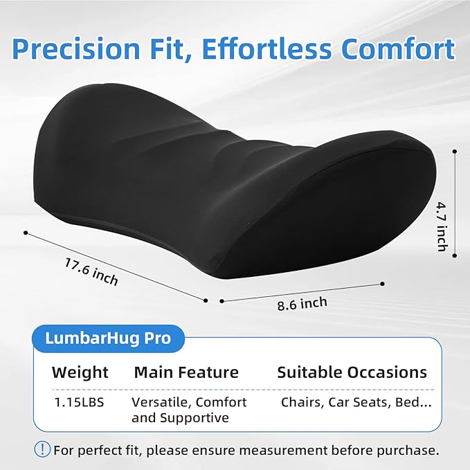 Lumbar Support Pillow for Office Chair - Lumbar Pillow for Car, Memory Foam Ergonomic Lumbar Support Pillow for Car Back Support for Office Chair