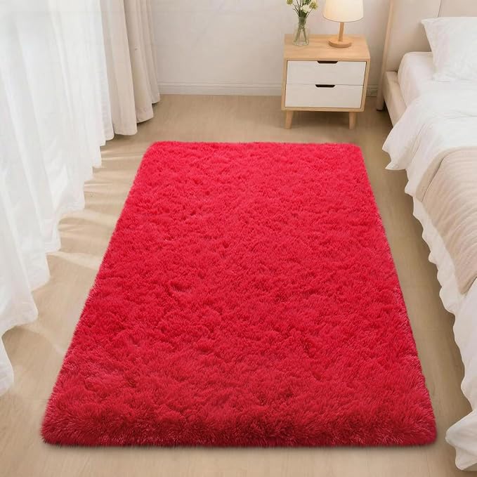 Mugorn Small Soft Shag Rugs for Bedroom, 2x3 Fluffy Area Rugs for Living Room