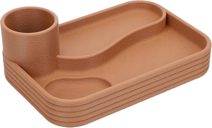 Desk Organizer, Premium Plastic Storage Plate, Dedicated Pen Holder Organizer for Office Supplies, Ideal for Stationery Pens and USB Drives