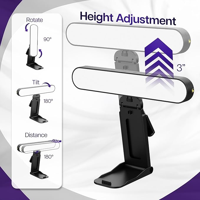 Life Finds Webcam Light for Streaming on Monitor or Laptop, Freestanding Video Conference Lighting, Black, LF-WL1