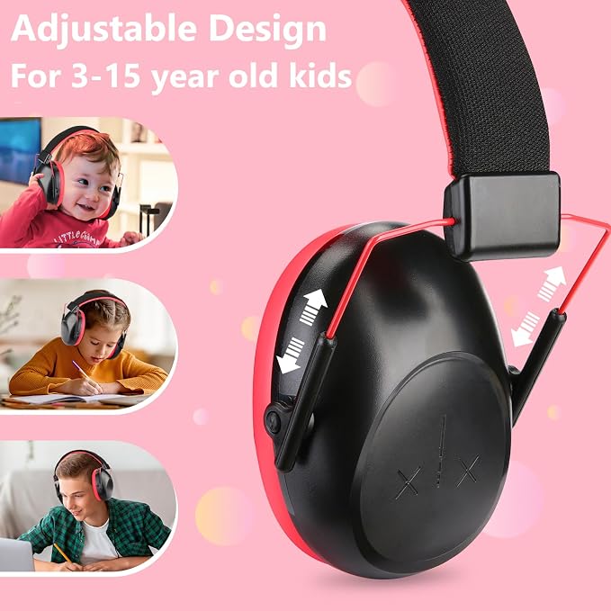 ProCase Kids Noise Cancelling Headphones, Kids Ear Protection Monster Jam Truck, Fireworks Hearing Protection Noise Reduction, Noise Canceling Earmuffs for Sensory Autism Toddler Children -Black